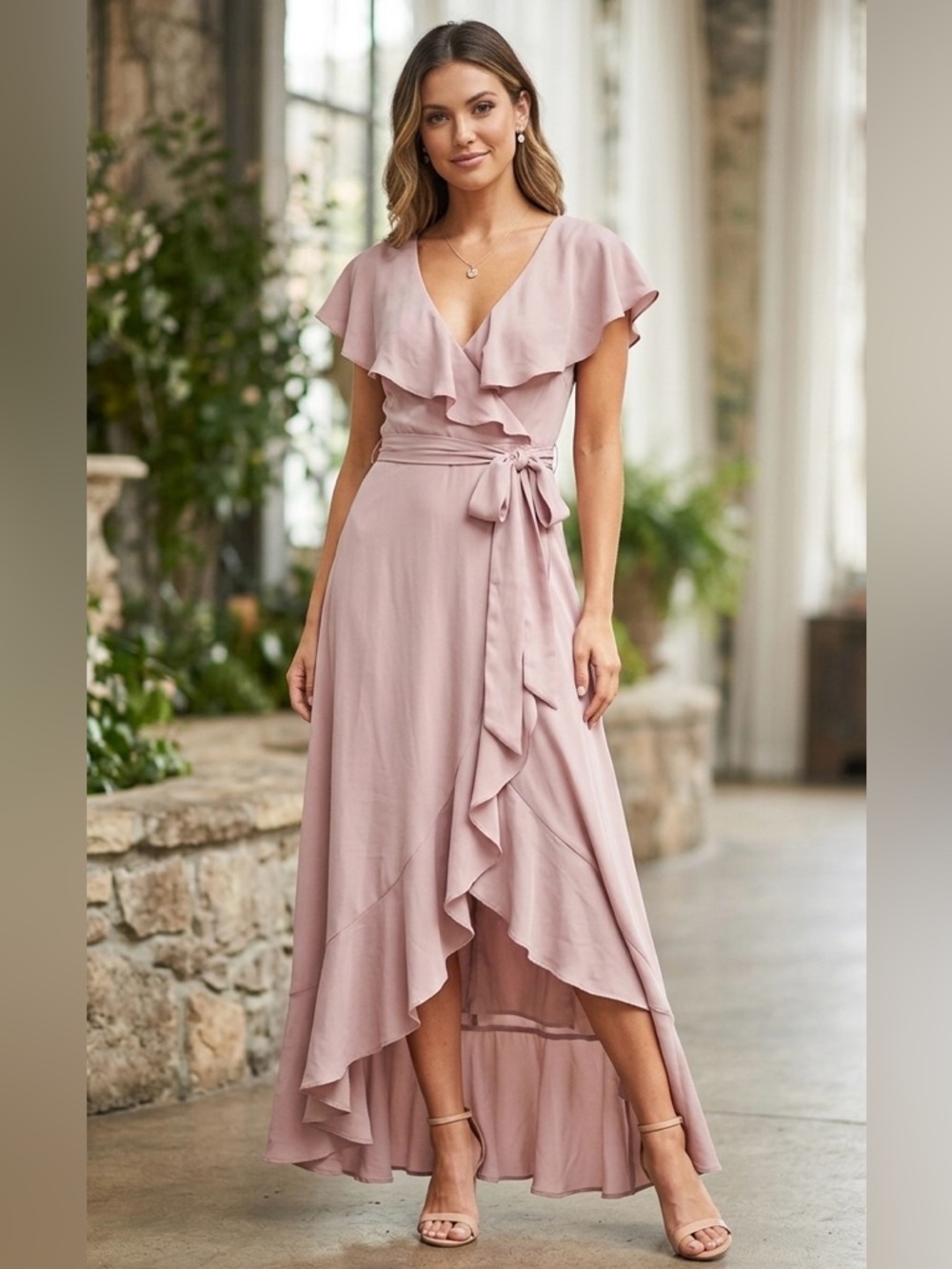 Show Me Your Mumu Kendall Maxi Dress in Dusty Rose | Size S